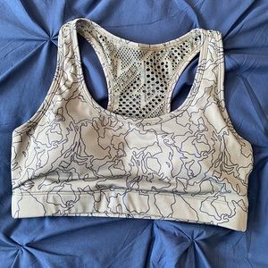 ZYIA activewear Olive Topo Bomber Bra Medium